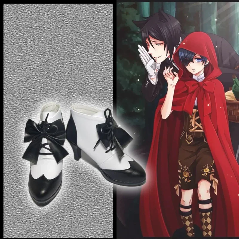 Anime Black Butler Little Red Riding Hood Ciel Phantomhive Cosplay Shoes Custom Made