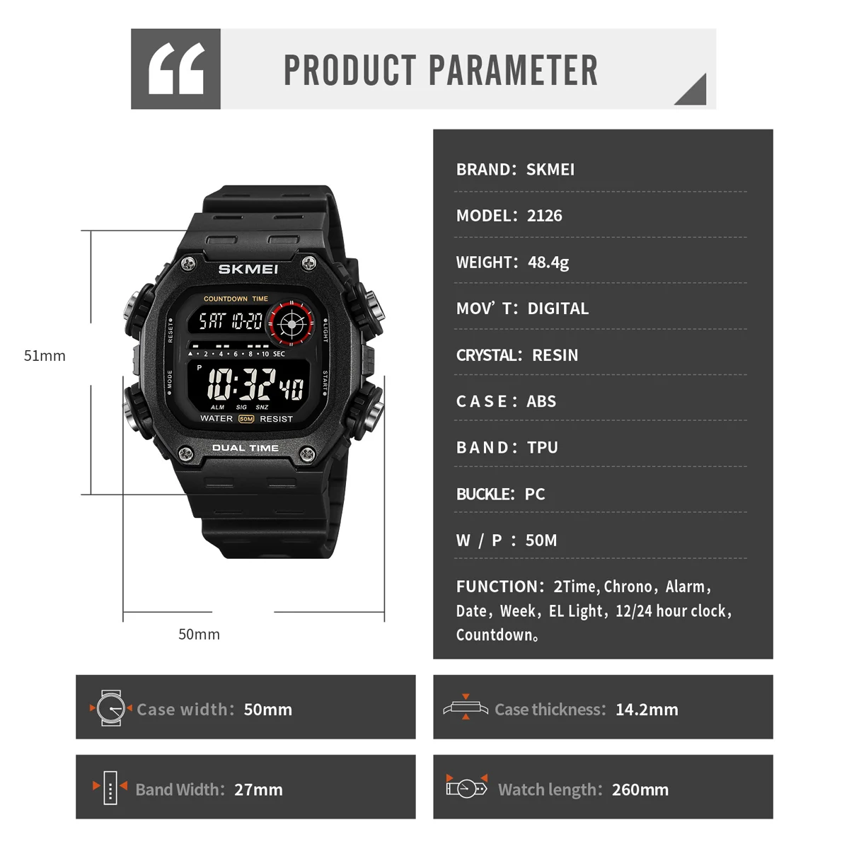 SKMEI العد التنازلي الرقمي الساعات العسكرية الرياضية للرجال النساء موضة 5Bar مقاوم للماء ساعة توقيت ساعة تنبيه الضوء الخلفي ساعة اليد