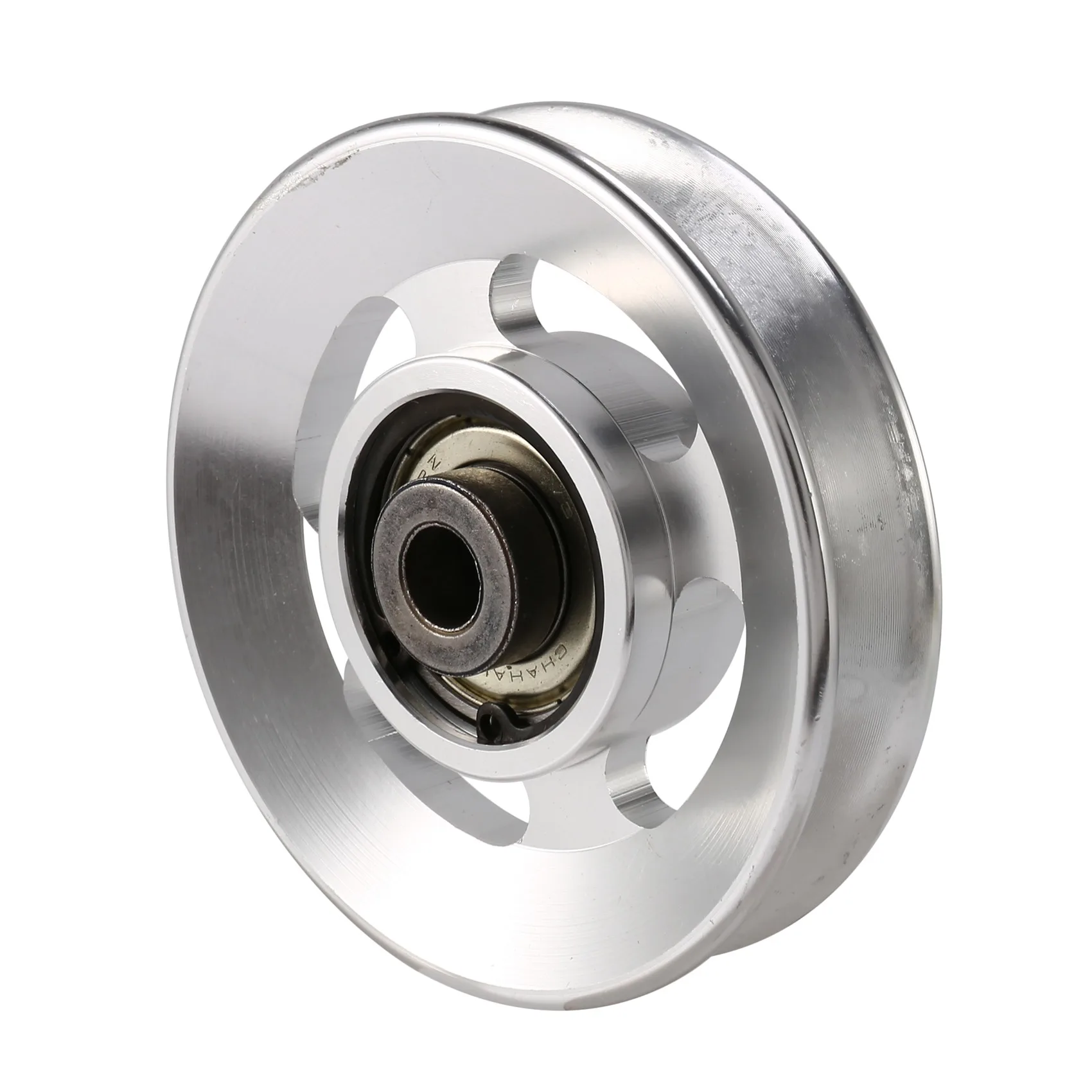 SMIEA 88 มม.อลูมิเนียม Lift Heavy Load Bearing Pulley ล้อสาย GYM Universal อุปกรณ์ฟิตเนสสําหรับปีนเขา Camping กีฬา