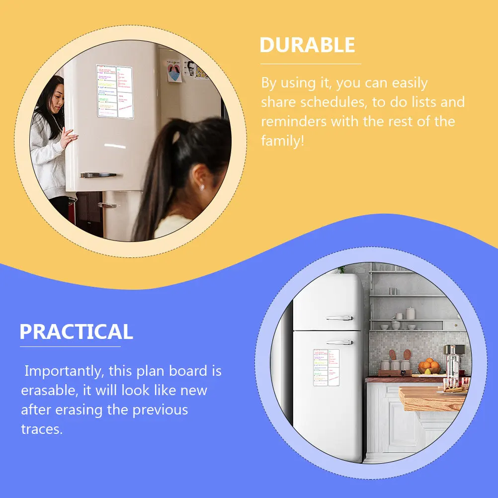 

Магнитная доска-планировщик на холодильник: еженедельный календарь для планирования питания и расписания, для дома и офиса