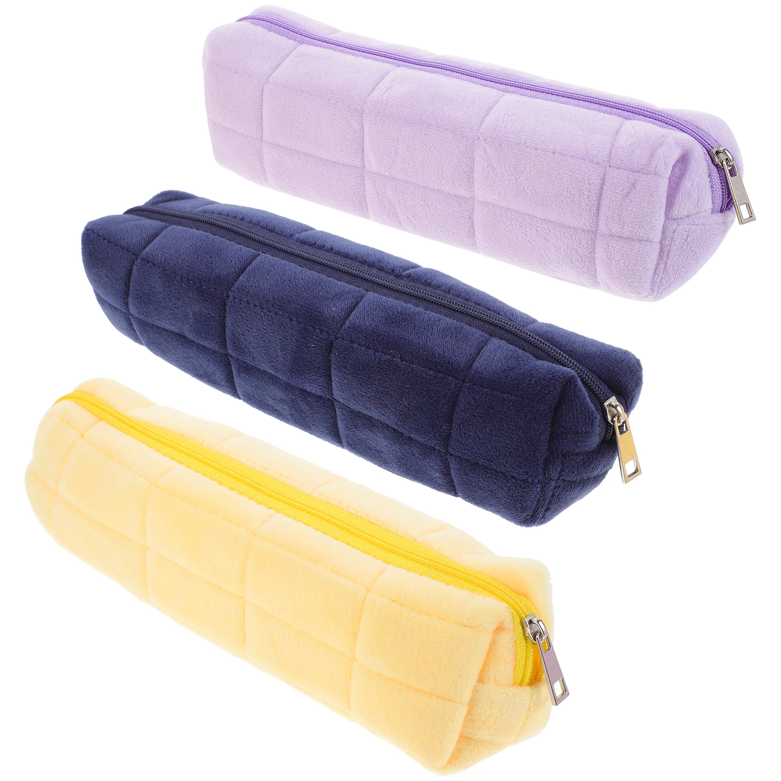 

3 Pcs Stationery Box Pencil Case Bag Child Pencils for Kids Velvet Pouch Storage