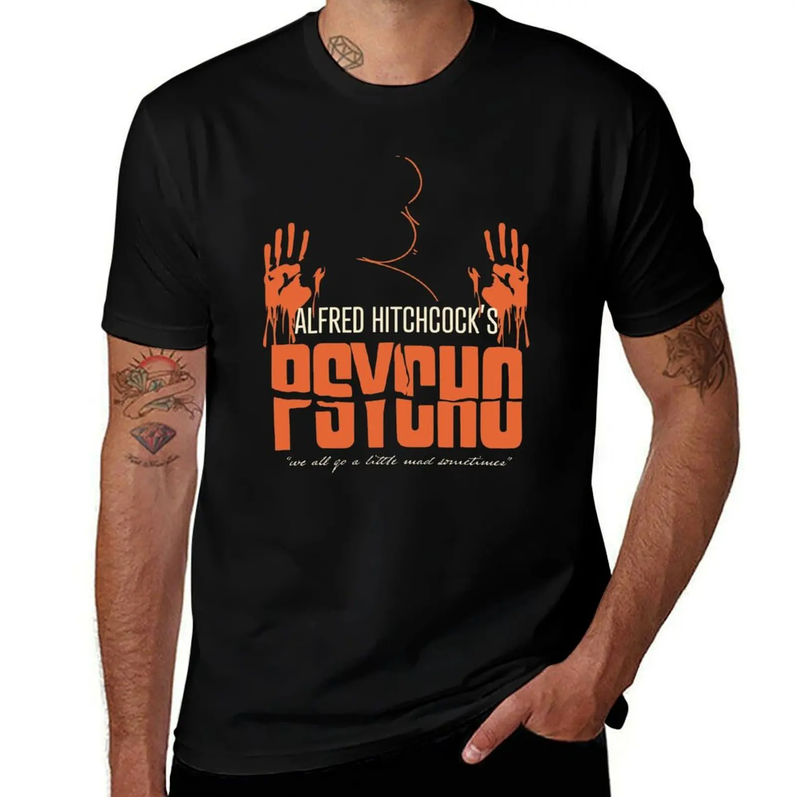 

Alfred Hitchcock - Psycho T-Shirt cotton tshirt 100% t shirts with prints anime t shirts oversize T-Shirt