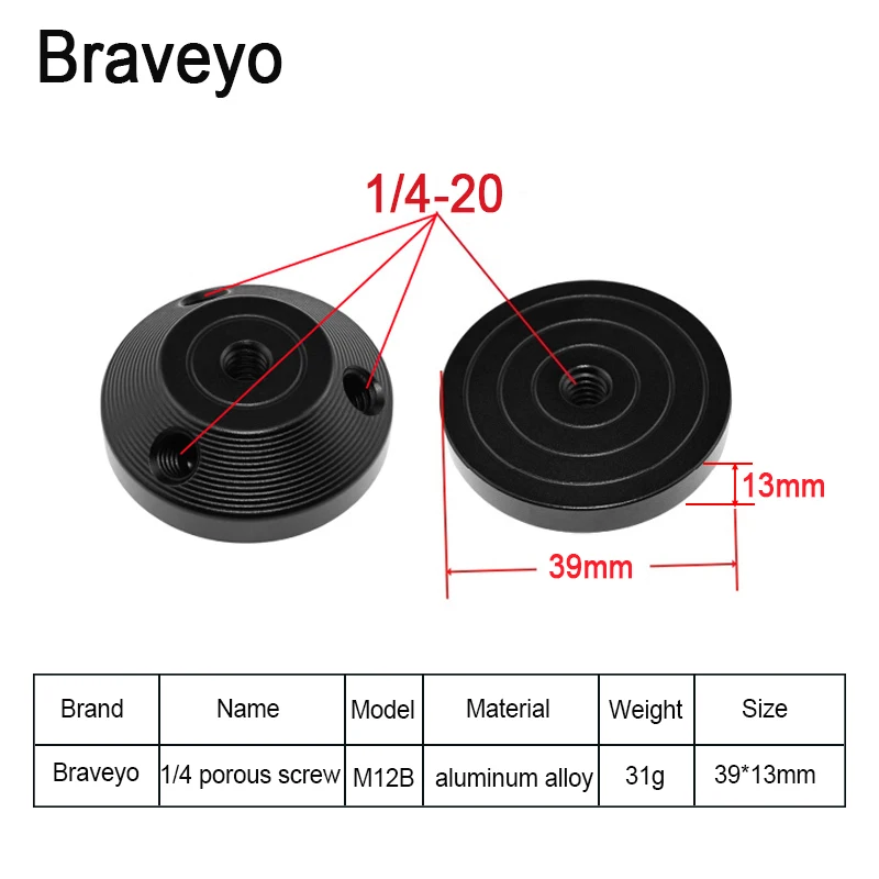 1/4 or 3/8 inch Porous Conversion Seat Flash Lamp Microphone Hot Shoe Seat Tripod Mount Adapter DIY Photography Accessory