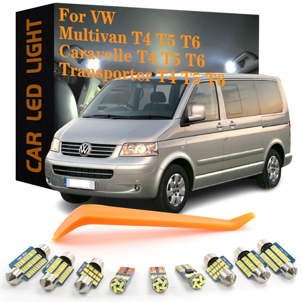 Car LED Interior Lights Canbus For VW Multivan Caravelle Transporter T4 T5 T6 1990-2005 2006 2008 2009 2010 2011 2012 2014-2019