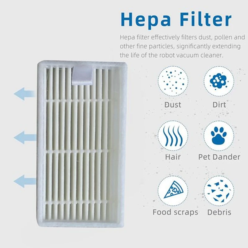 21PCS Accessories Kit For Midea VCR04W Robot   Vacuum Cleaner Replacement Parts Side Brush Hepa Filter Mop Cloth