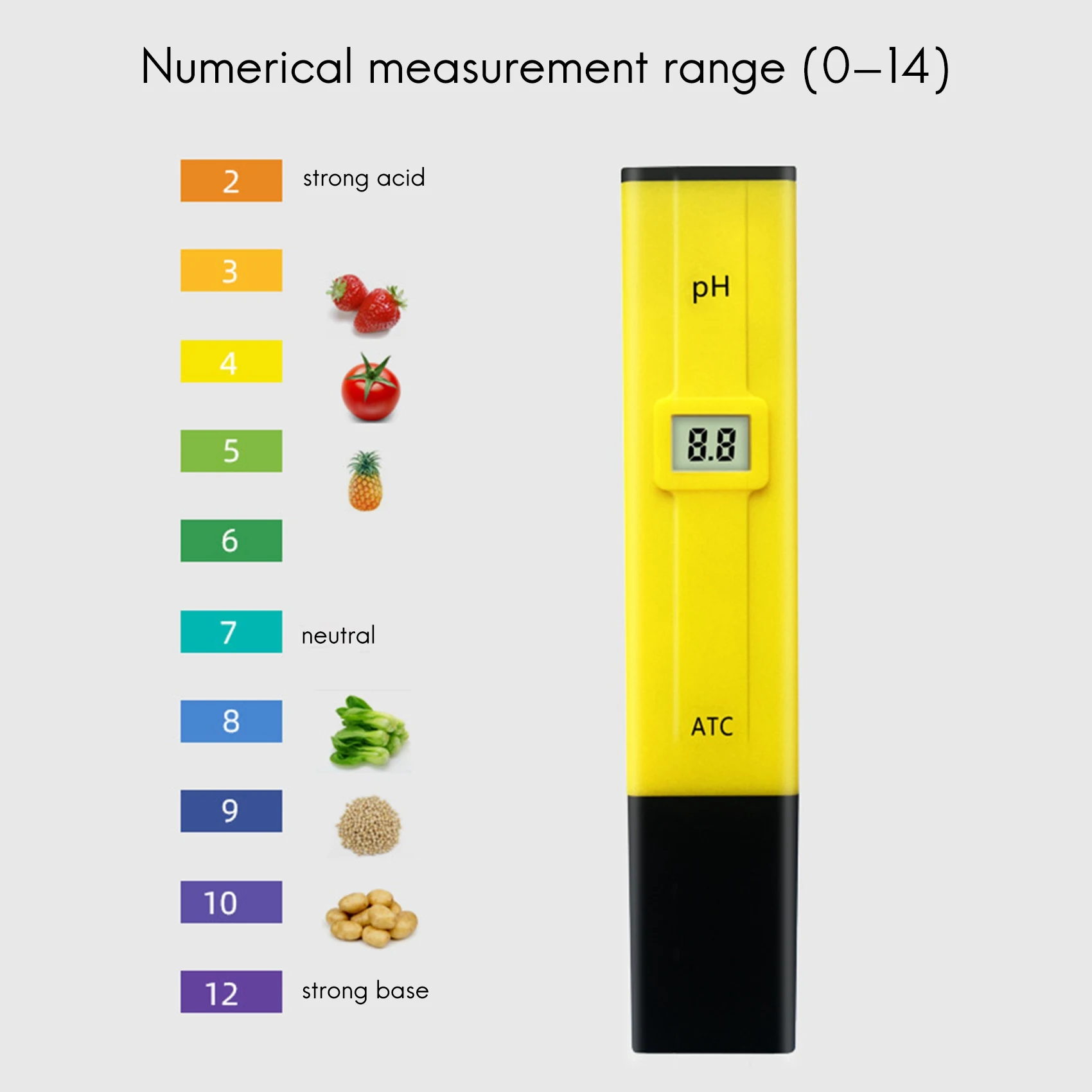 Acidity Meter, PH Meter, Portable Water Quality Detection Pen, Automatic Calibration of Aquarium Pool Water and Urine