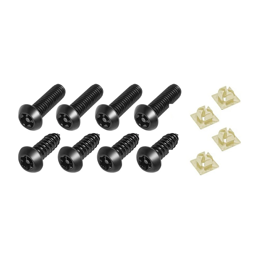 Car License Plate Screws Anti Theft Auto Security Screws Kit For Fastening Frame License Plate Cover Security Bolts