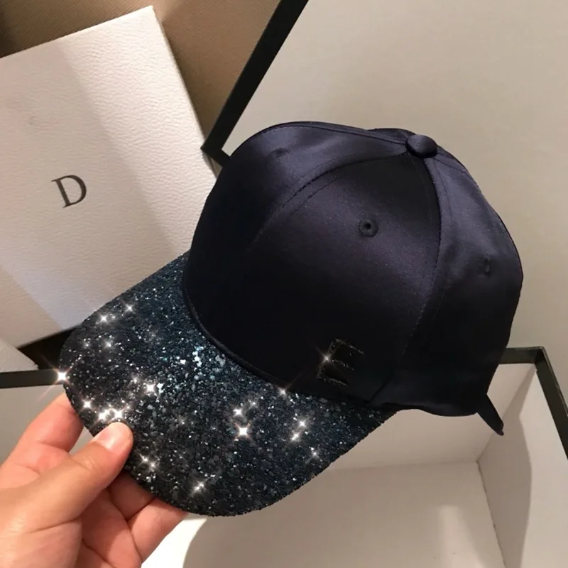 Female Sequin Baseball Cap For Women Summer Diamond Snapback Caps Adjustable Gorras Fashion Streetwear Outdoor Sunshade Sun Hats