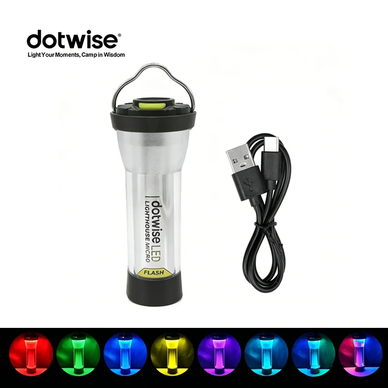 Dotwise Portable RGB GZ Camping Lanterns Hanging Tent Lamp Waterproof Dimmable Camping Light 3000mAh Emergency Lantern