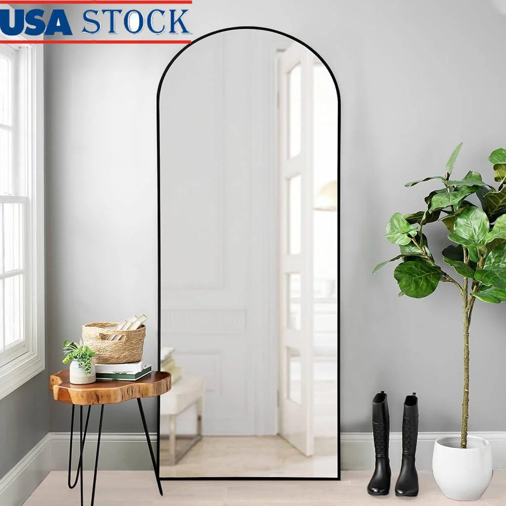 Arched Full Length Mirror Oversized Floor Mirror Standing Leaning Dressing Large Bedroom Bathroom Living Room Hallway