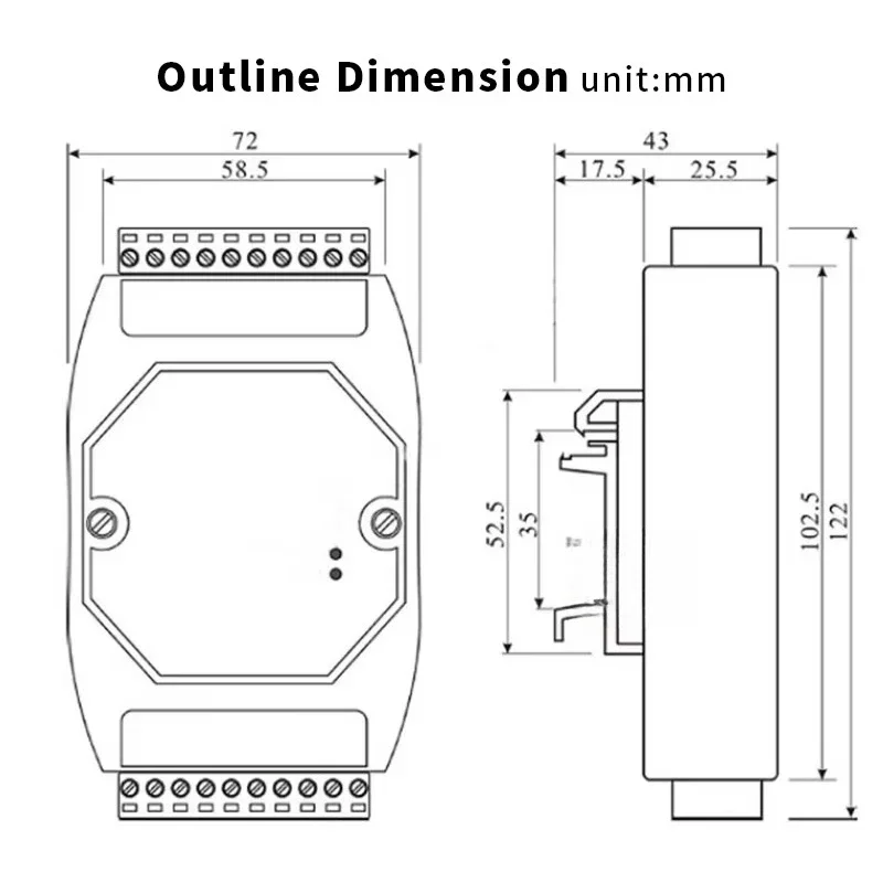 Multichannel Force Value Acquisition Weighing Weighing Sensor RS485 Amplifier Transmitter