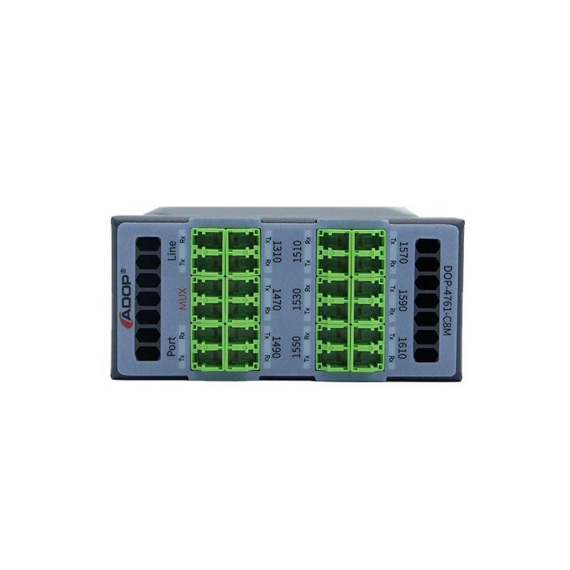 ADOP for 8 Channels 1470-1610nm, 2.0dB Typical IL, LC/UPC, Dual Fiber, CWDM Mux Demux, FHU Plug-in Module