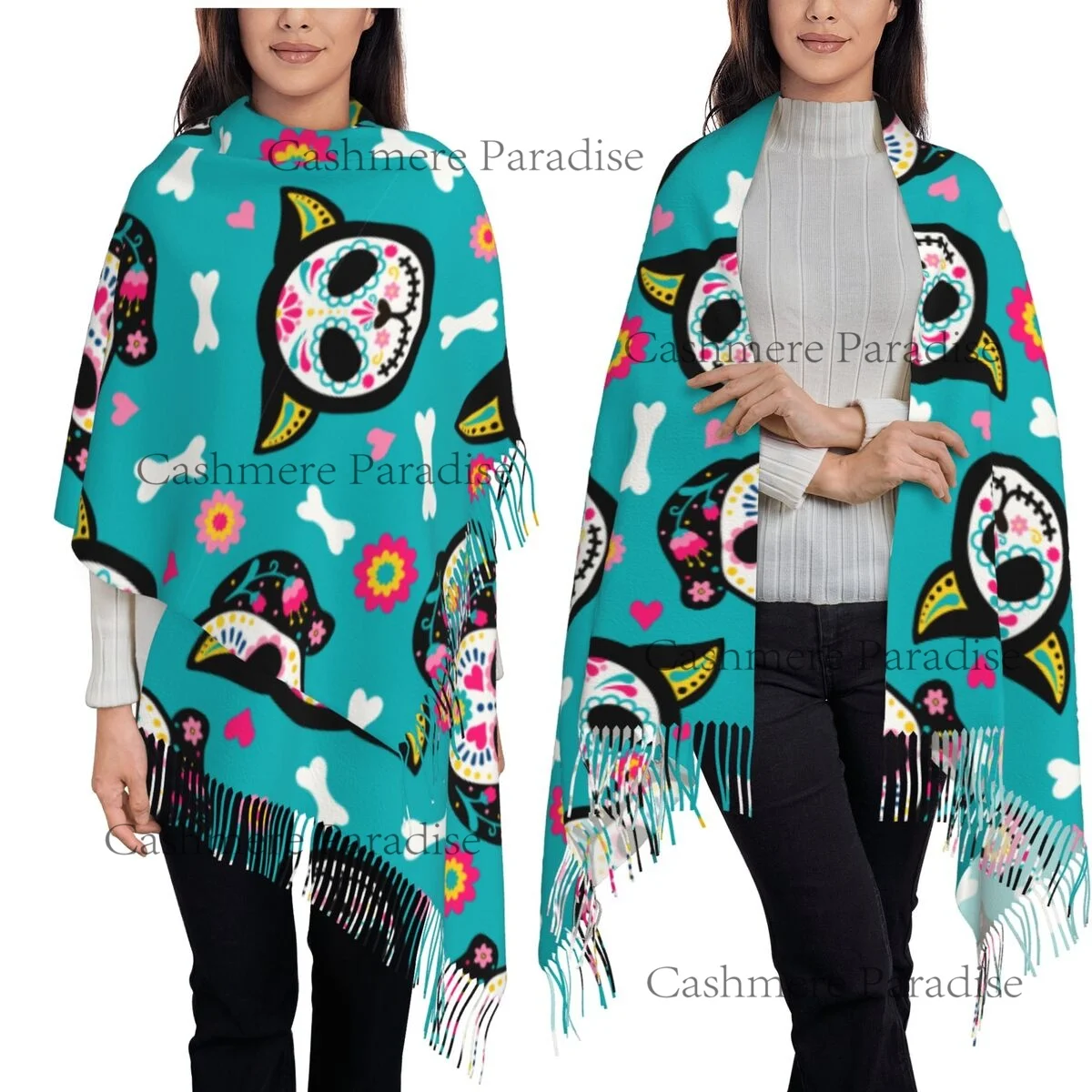 

Sugar Skull Mexican Flower Shawls and Wraps for Evening Dresses Womens Shawls Wraps Dressy Shawls and Wraps