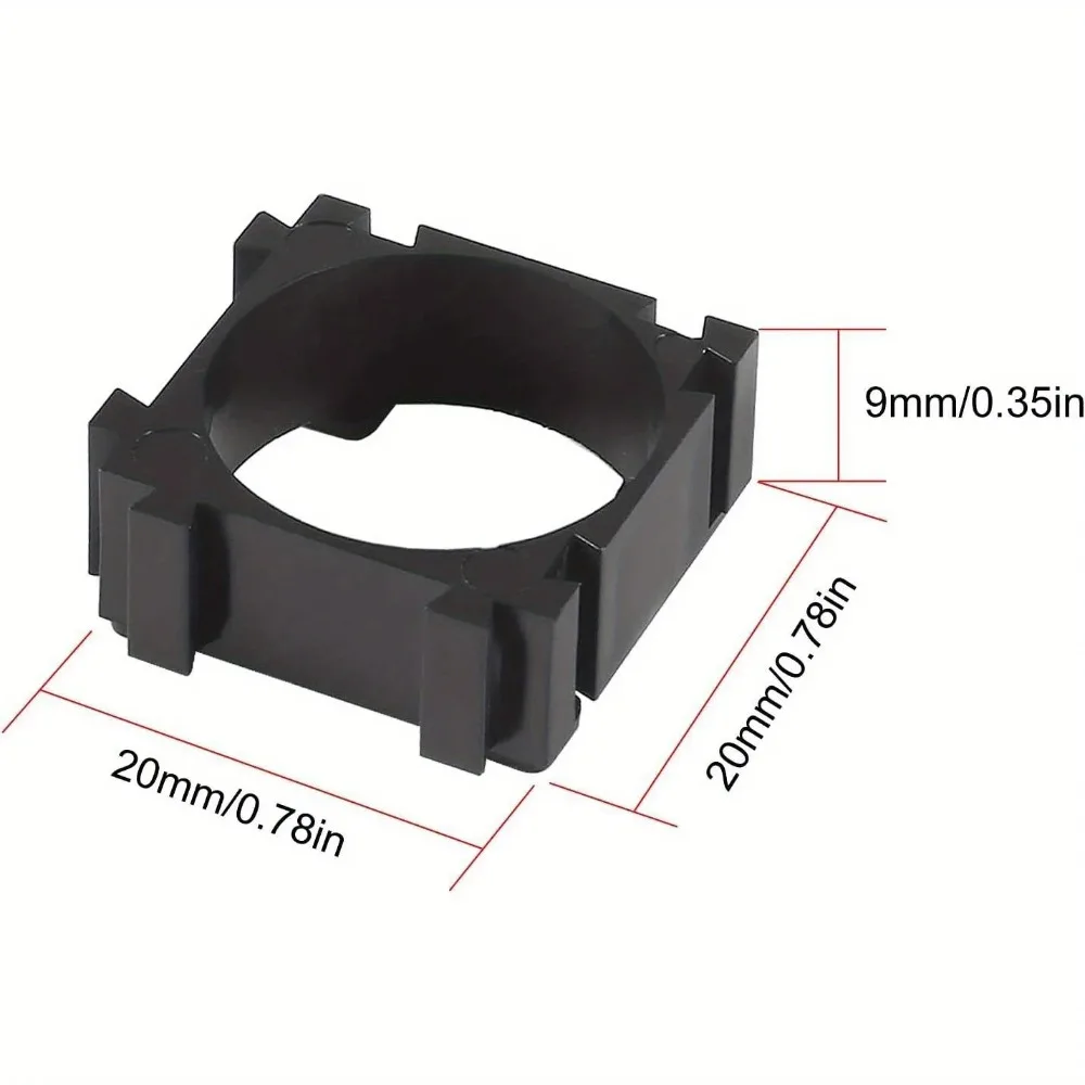 100Pcs 18650 Lithium Battery Holder Plastic Battery Pack Bracket Cylindrical Cell Battery Stand Cell Spacer for DIY Fixed Batte