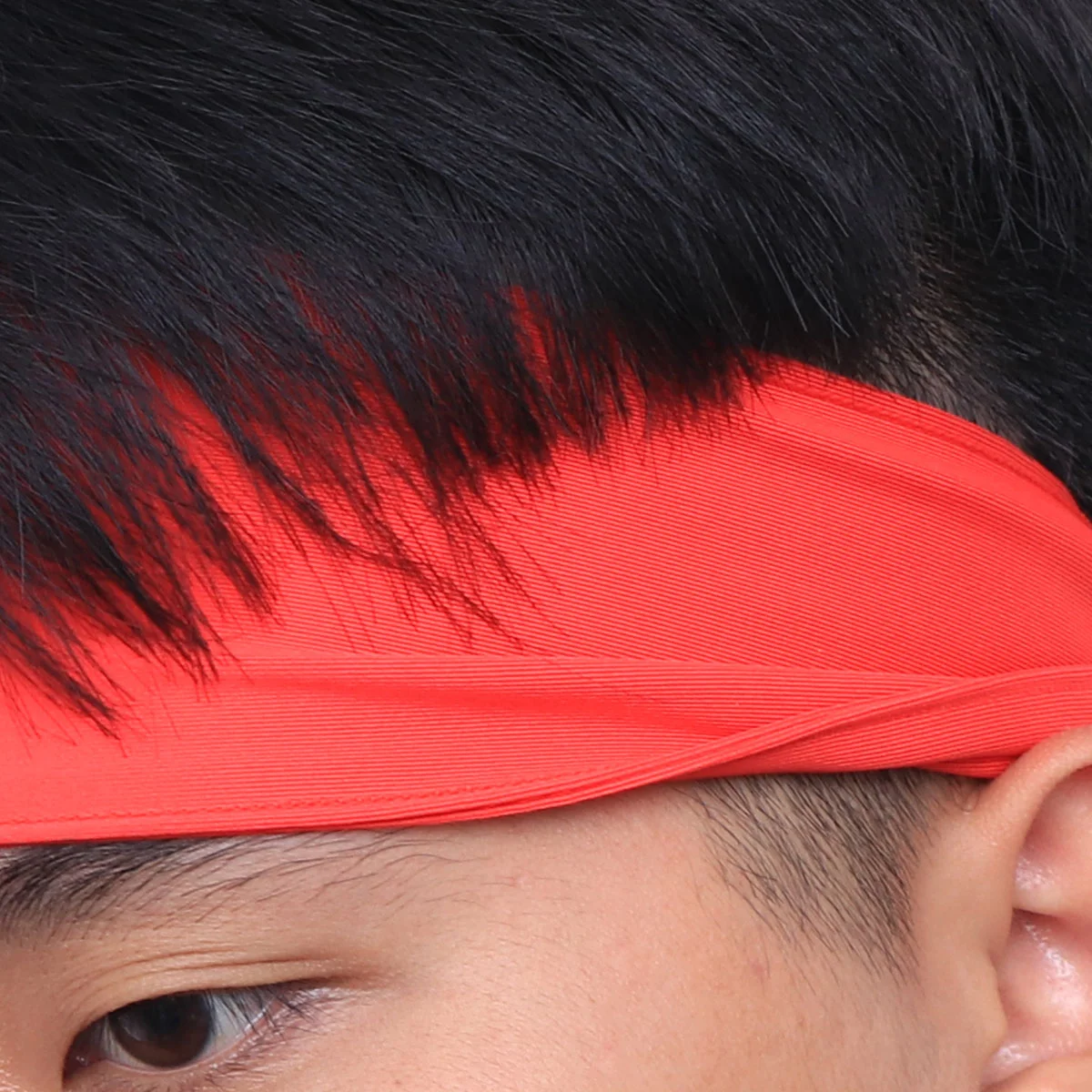 Sports Headband Tie Athletic Headbands Silk Hair Ties Yoga Unisex Men Women Red