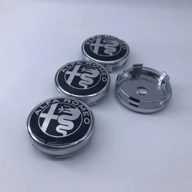 

4PCS 60MM Hub Center Cover Car Modification Accessories for Alfa Romeo Giulia Giulietta 159 Mito Spider GTA
