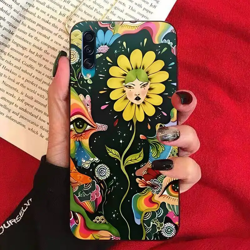 Indie Hippie Art Phone Case for Samsung A51 01 50 71 21S 70 31 40 30 10 20 S E 11 91 A7 A8 2018