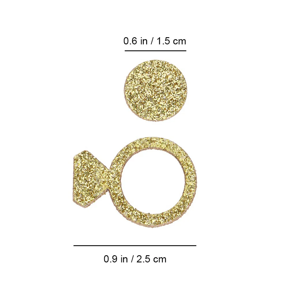 

300Pcs Biodegradable Double Sided Super Flash Golden Rings Confetti Party Wedding Birthday Table Decor Super Flash Confetti