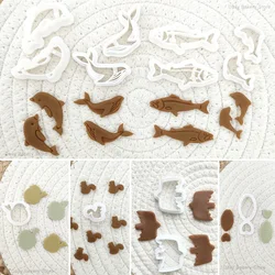 Marine Fish Series Style Polymer Clay Cutters Whale Dolphin Pattern Clay Cutting Mold for DIY Earrings Jewelry Decoration Making