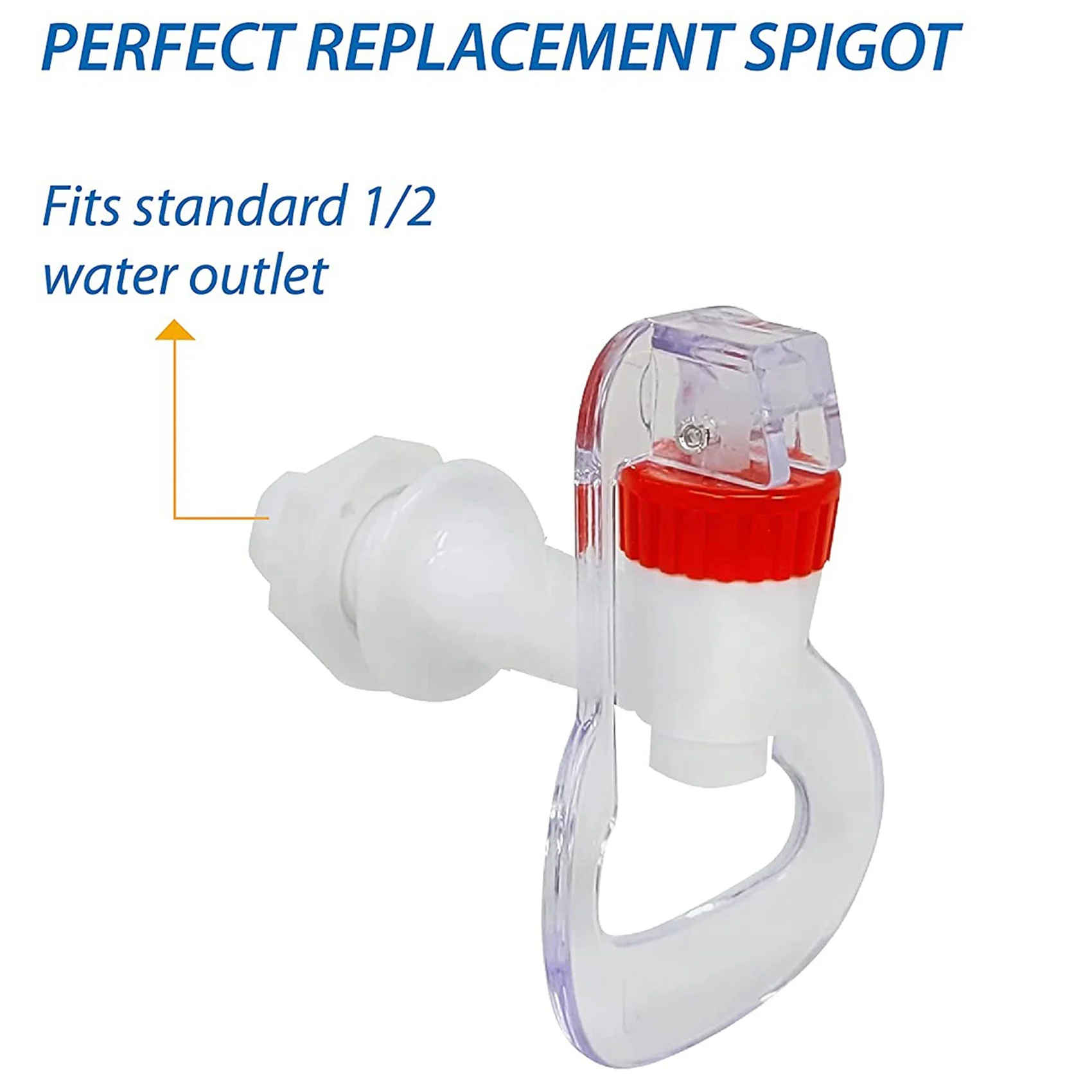 Grifo de empuje de repuesto para dispensador de agua A39M 2X, paquete azul y rojo con grifo de agua fría y caliente