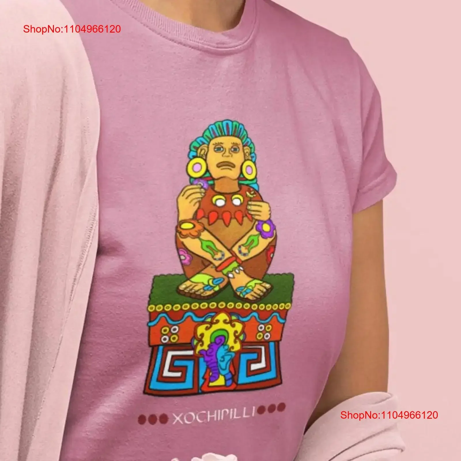 Camiseta Original Xochipilli, Dios azteca del arte, música de baile, ropa mexicana mexicana, diseño Aztlan, algodón suave, lavada vintage