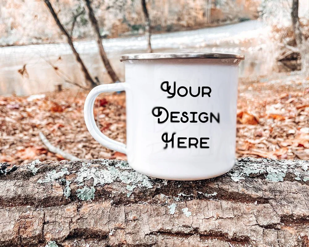 

Custom Inage Enamel Coffee Mugs Family Photos Design Mug Creative Text DIY Cups Friends Birthday Gift Beer Cup