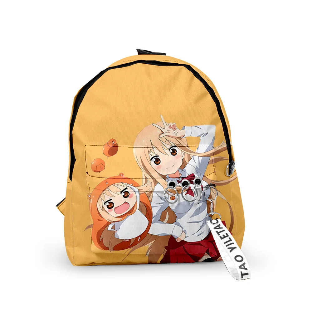 Hip Hop Youthful Himouto! Umaru-chan School Bags Notebook Backpacks 3D Print Oxford Waterproof Key Chain Small Travel Bags