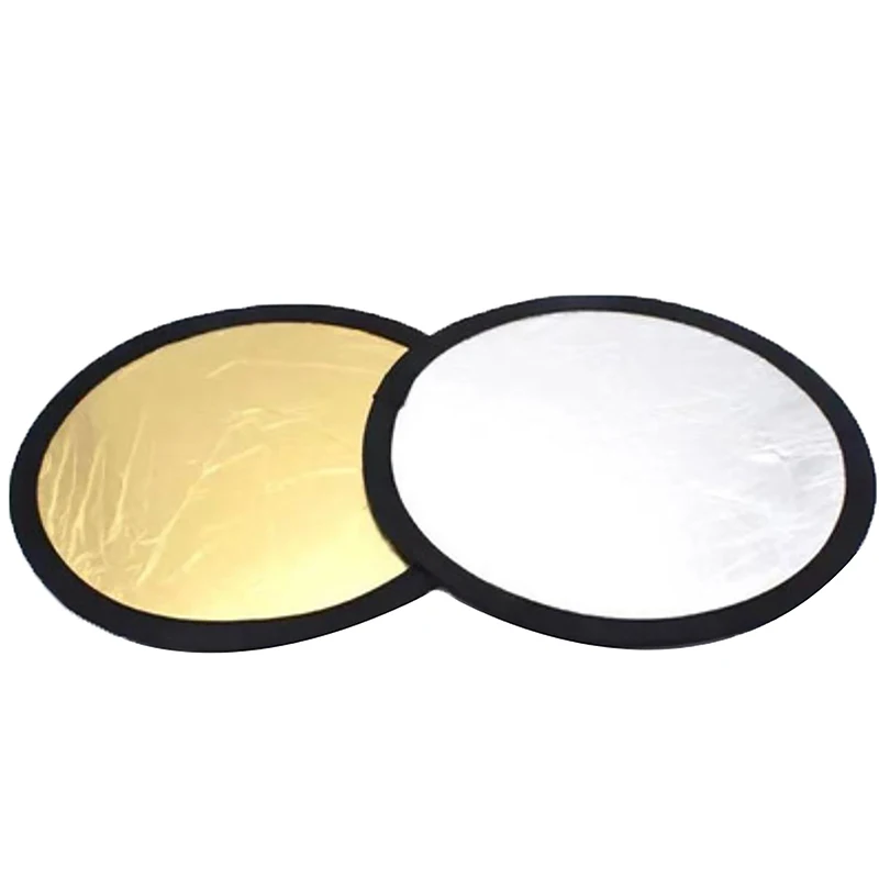 2in1 30cm Gold/Silver/White Portable Folding Handheld Photograph Reflector With bag