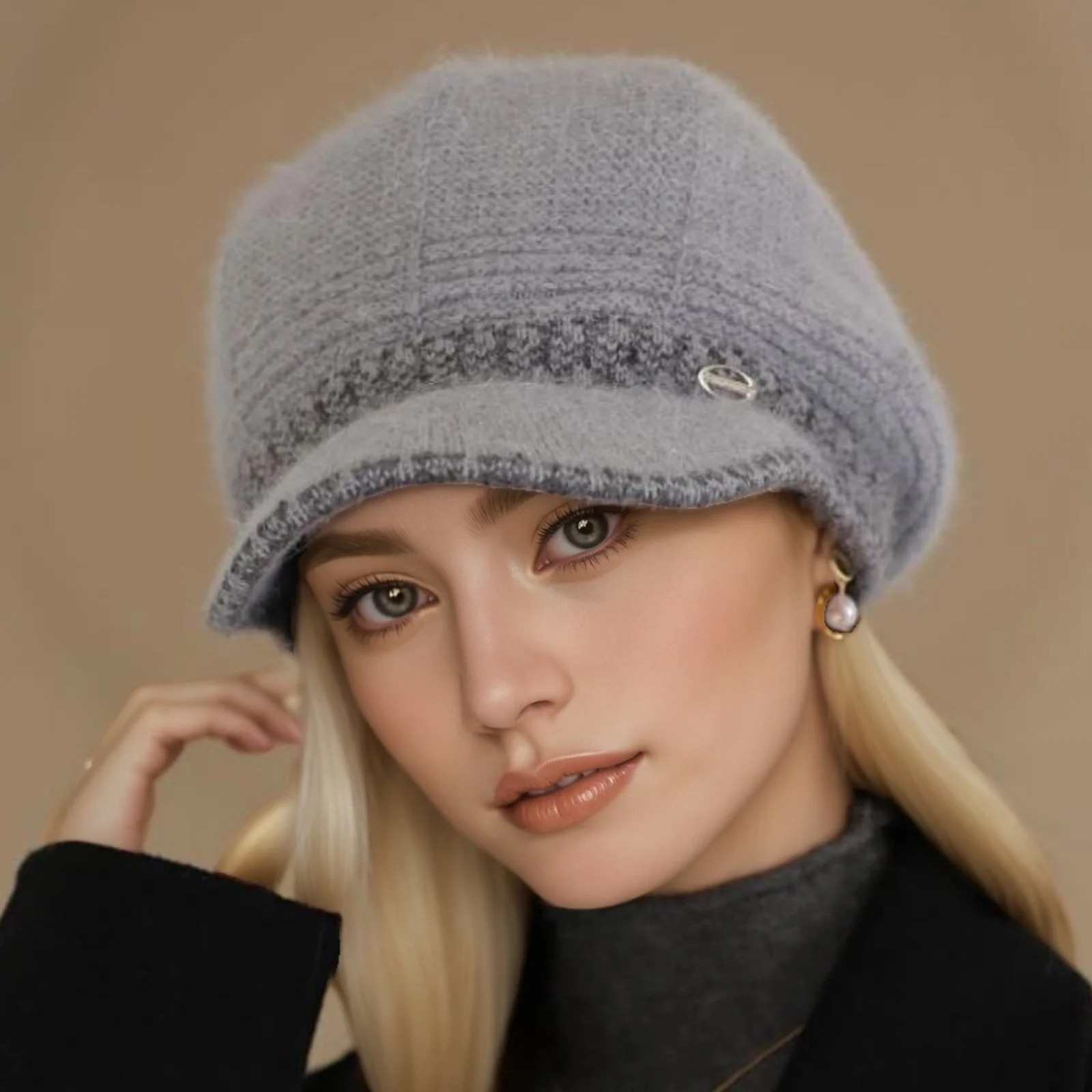 قبعة فرو الأرنب الشتوية للنساء. أزياء ودافئة، مثالية للسيدات في منتصف العمر وكبار السن في الخريف والشتاء. تسوق الآن!