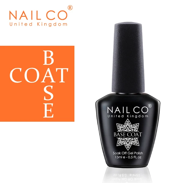 NAILCO No Wipe Top Coat Base Coat For Gel Polish UV Nail Art Tips Manicure Gel Nail Polish Color Gel Polish esmalte semi Remover