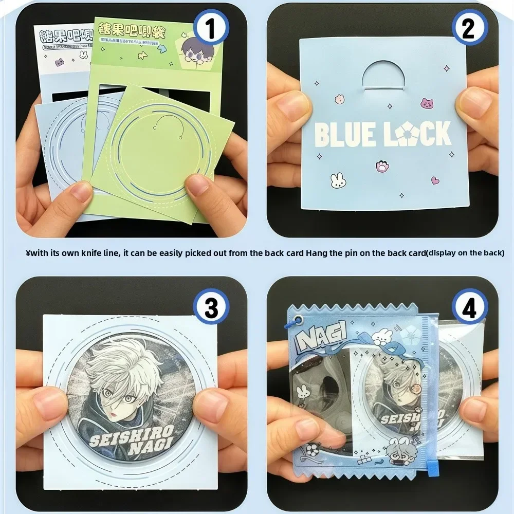 Anime Badge Holder Protective Sleeve Cover Kawaii Clear Plastic Storage Display Itabag Accessories Pins Button Badges Anime Good