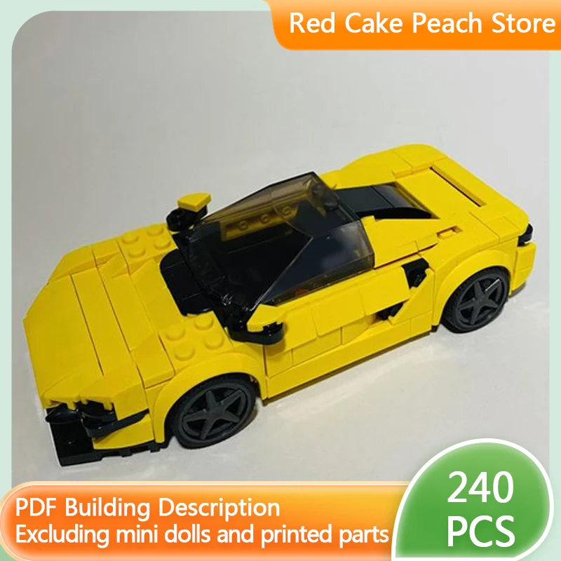 

Speed Racing Car Model MOC Building Bricks 650S Yellow Sports Car Modular Technology Children Holiday Gifts Assemble Toys Suit
