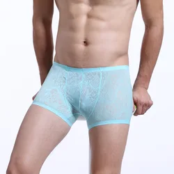 New Fashion Sexy Lace Underpants Seamless Thin Men Underwear Mens Boxer Shorts Hombre Male Calzoncillos Cueca Masculina Panties