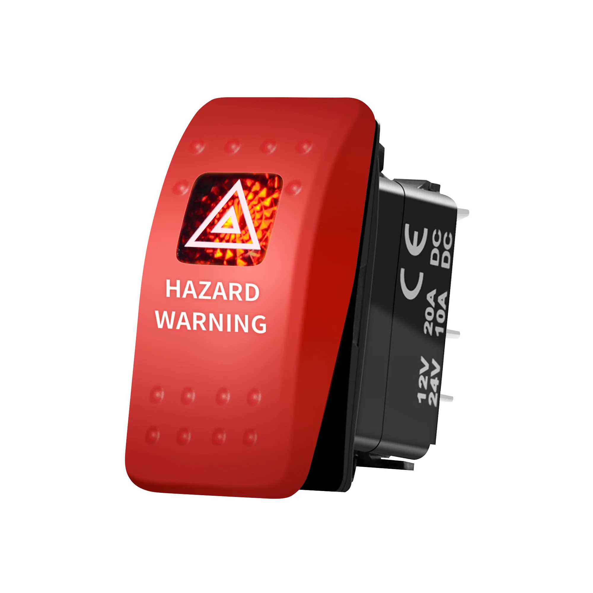 12V 20A Red Led HAZARD WARNING Rocker Switch Light Illumination Adjustable Flasher Relay Blinker Car Accessories Replace