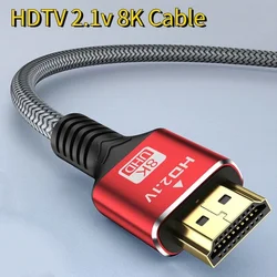 Long 8K HDMI 2.1 Cables,  48Gbps , High Speed Braided Cord-4K@120Hz 8K@60Hz,  Compatible With Roku TV/PS5/PS4/HDTV/RTX 3080 3090