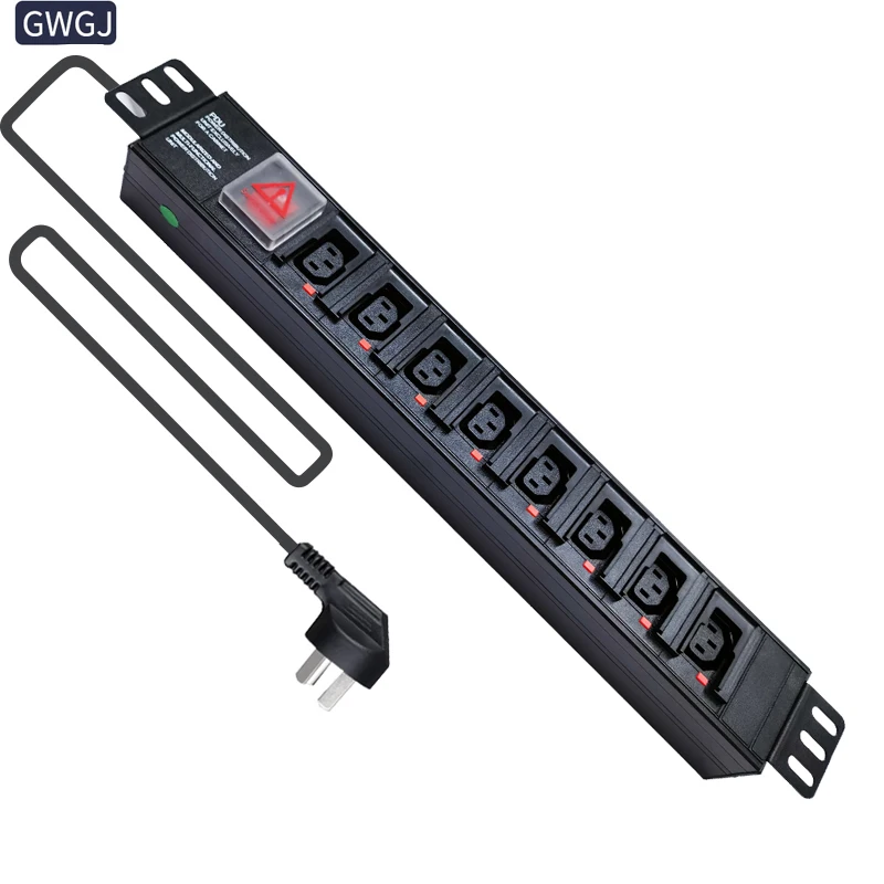 Aluminum Alloy Rack C13 Anti-shedding Cabinet Power Distribution Unit PDU Power Distribution Unit of Large Power Socket