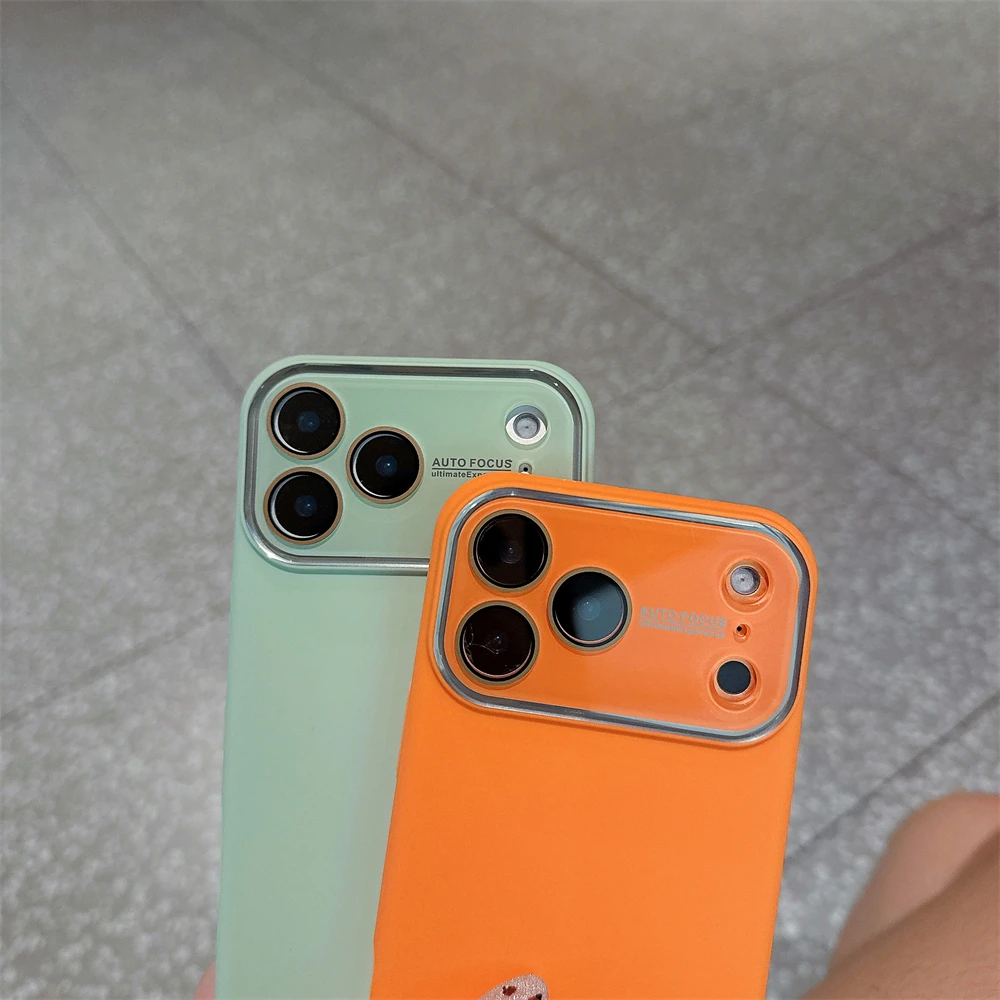 Оригинальный чехол из жидкого силикона для iPhone 17, 16, 15, 14, 13 Pro Max, объектив «все включено», большое окно, мягкая противоударная задняя крышка для телефона