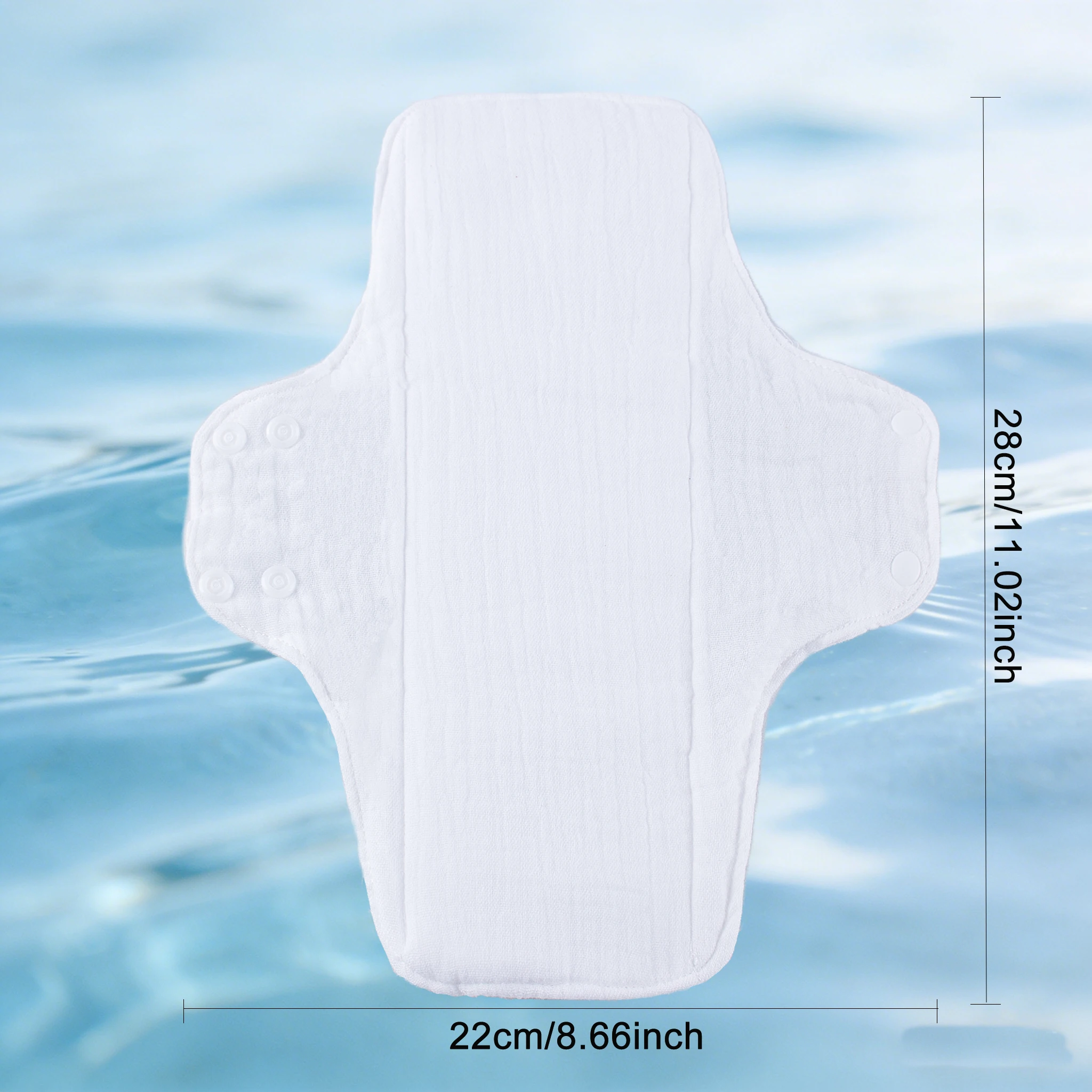 BIAI Cotton Cloth Menstrual Pad Washable Reusable Cotton Period Pad Soft Breathable Absorbent Cloth Pad for Women Sanitary Pad - view 5