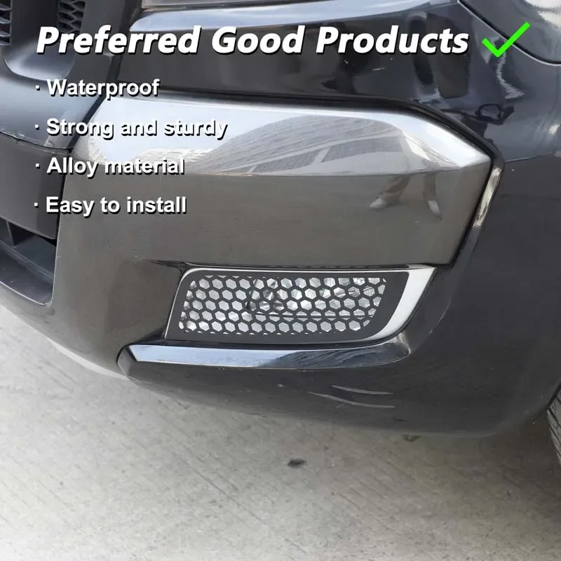 

For Ford Ranger Wildtrak T6 T7 T8 2015-2022 Carbon Steel Black Car Front Fog Light Protection Net Trim Cover Car Accessories