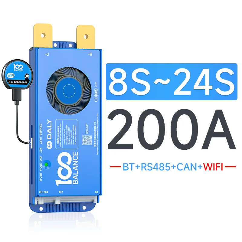 DALY 200A mart bms wifi bms Active balance bms 16s bluetooth 4S 8S 60A 80A100A jk 150A Lifepo4 Li-ion LTO Can jk bms 4s lifepo4