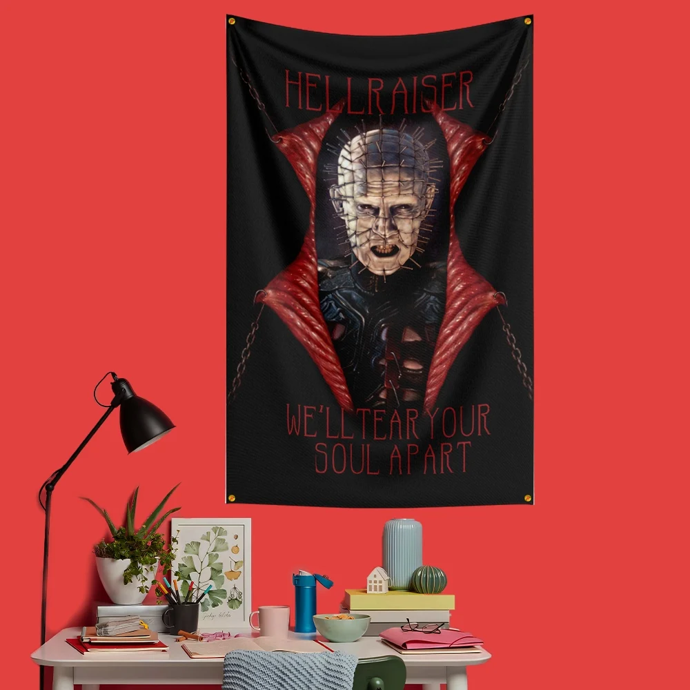 Hellraiser Horror Movie Flag 3x5 FT Polyester Wall Hanging Banner for Bedroom Decor - Image 2