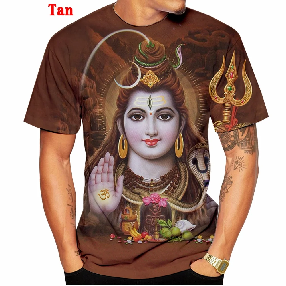 2022 New 3D Print Anime Fashion Lord Shiva Harajuku Short Sleeve T Shirts