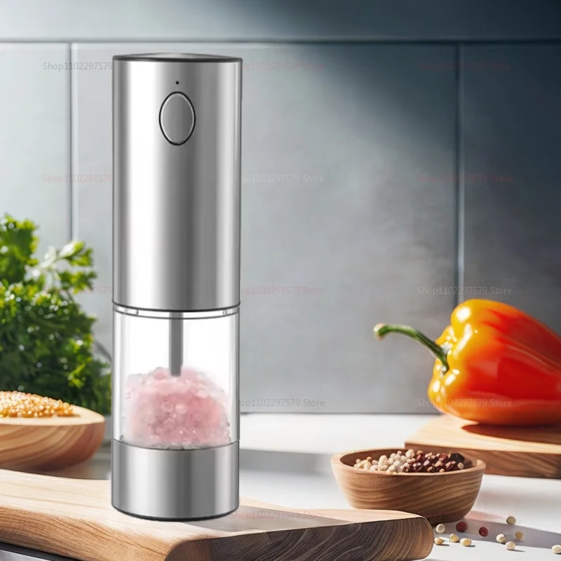 مجموعة مطحنة الملح والفلفل الكهربائية، قابلة لإعادة الشحن عبر USB، خشونة قابلة للتعديل، أدوات مطبخ مطحنة أوتوماتيكية ذات سعة كبيرة