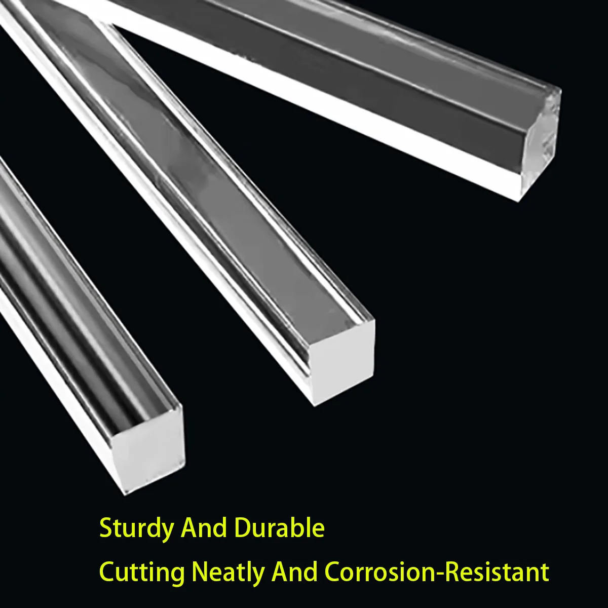 Machine Glass Square Rod, Square Transparent Acrylic Solid Rod Length 200/1000/1200mm