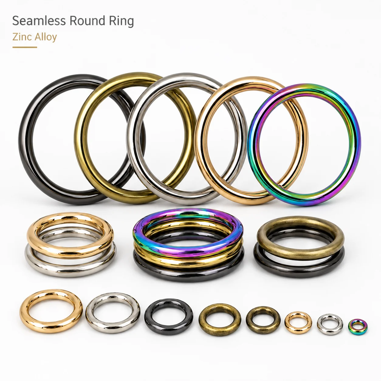 

30/50Pcs 15-50mm Metal O Ring Buckles Bag Shoulder Strap Carabiner Ring Hooks Keychain Dog Collar Connect Circle Clasp Accessory