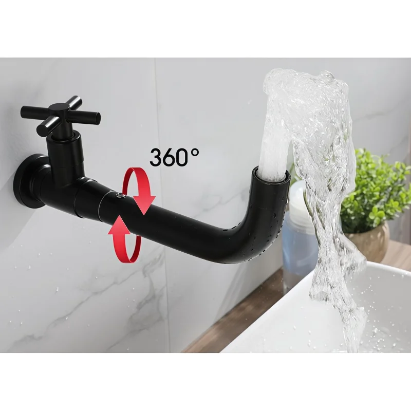 Stainless steel gold, black rose gold, single cooling wall basin, faucet wash basin, embedded single washing table.