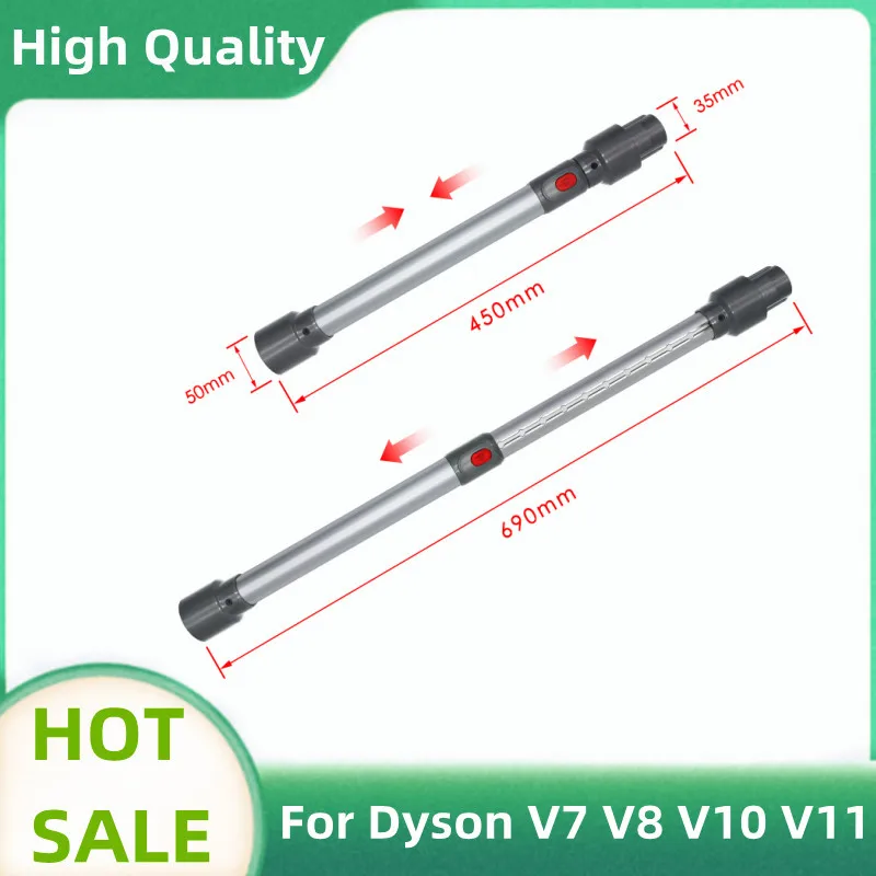 For Dyson V7 V8 V10 V11 Vacuum Cleaner Telescopic Straight Pipe Extension Rod Replacement Accessories