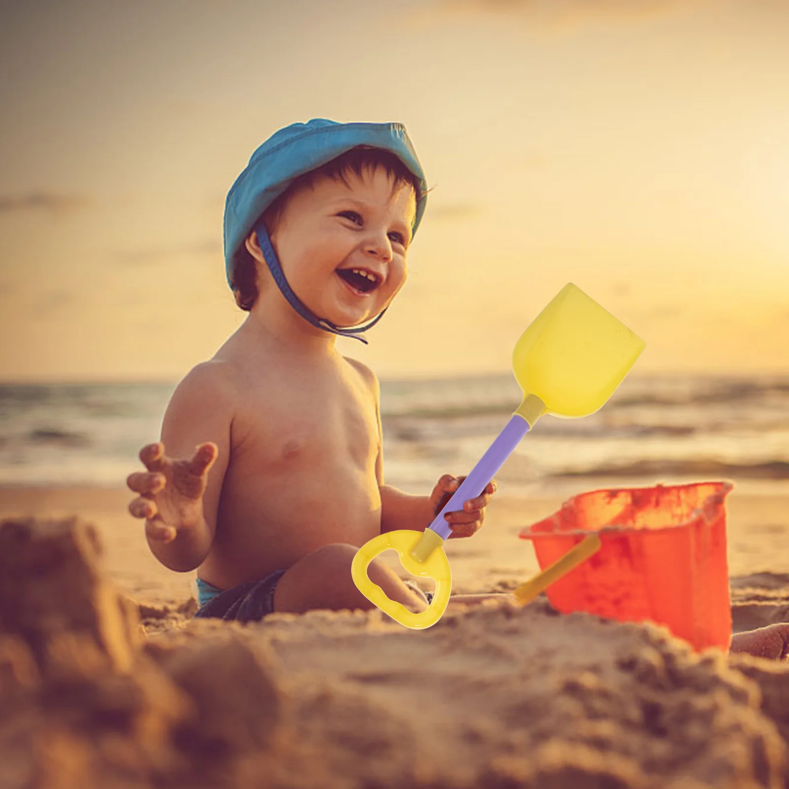 8 قطع من مجرفة الرمل للأطفال بألوان زاهية ومقاومة للاهتراء وخفيفة الوزن، مجرفة شاطئ إبداعية للعب الشاطئ، إكسسوار للأطفال #1