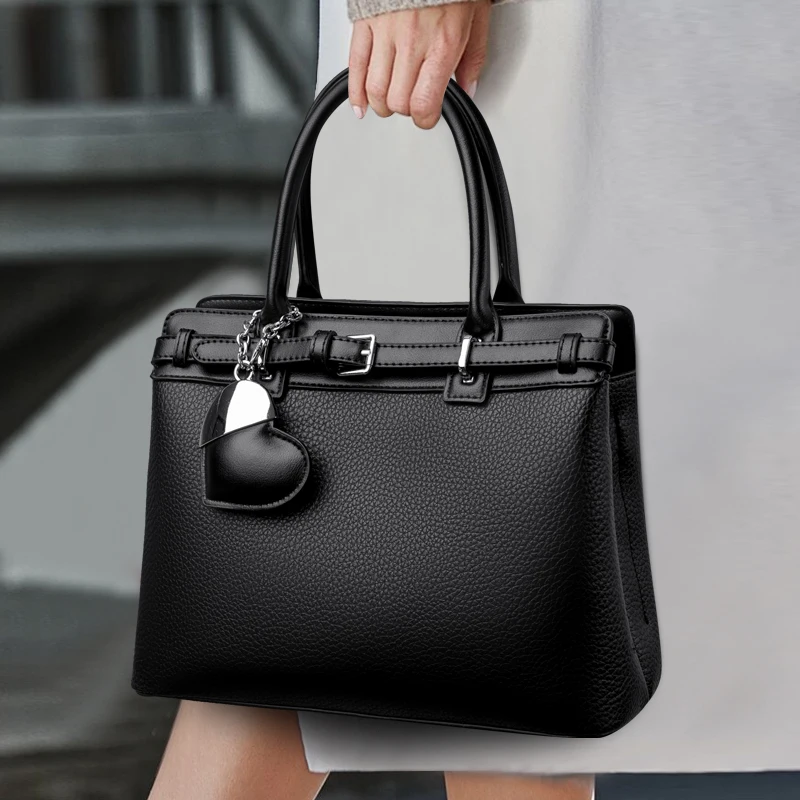 

Large Size Women Top-handle Bags Retro Pure Color Big Capacity Shopping Totes 2025 Hot Sale Trendy Luxury Designer Handbags PU