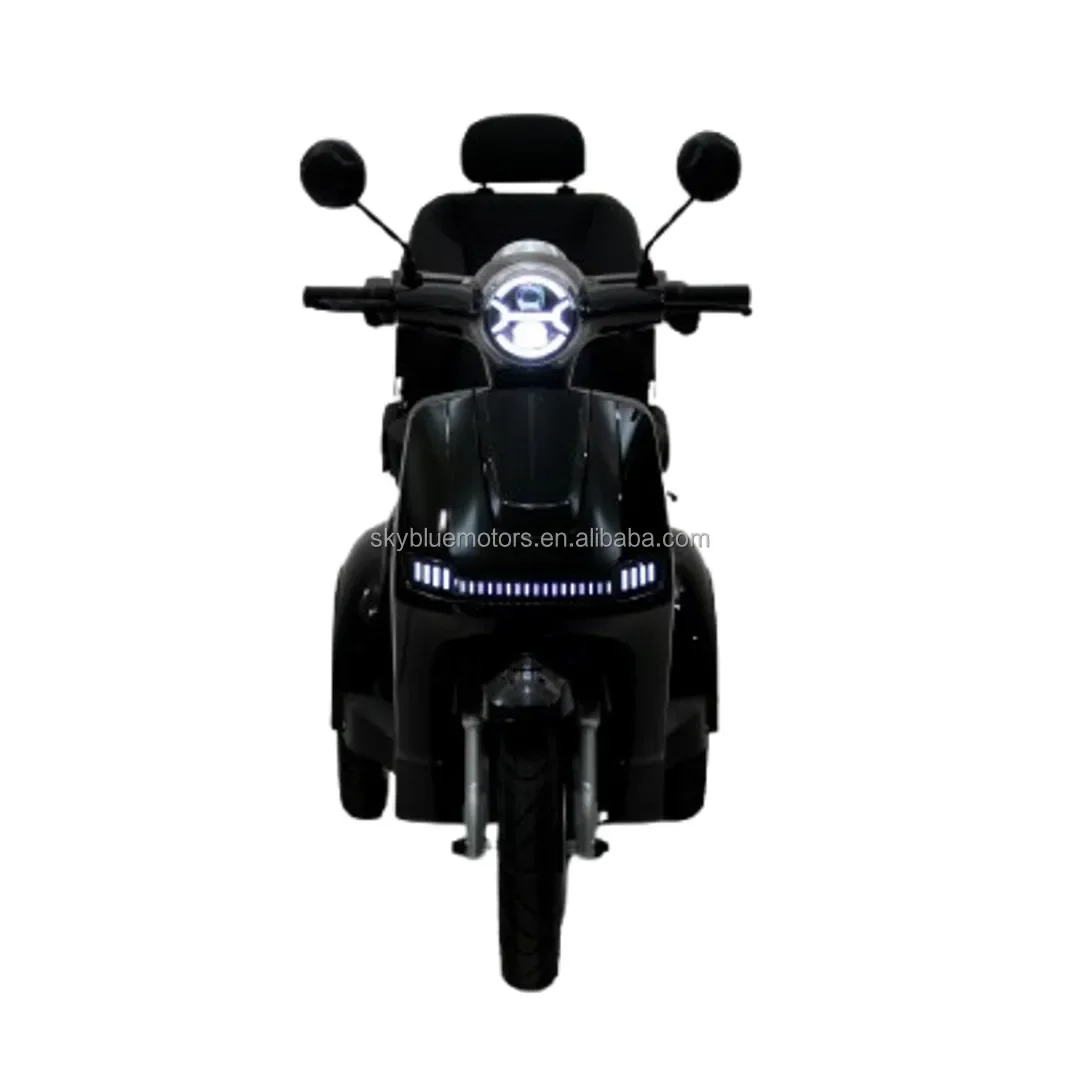 Factory Hot Selling Hot Selling Powerful 60V Li-ion Electric Scooter Low Speed 25Km/h Electric Moped for Adults 3Wheel  Mobility